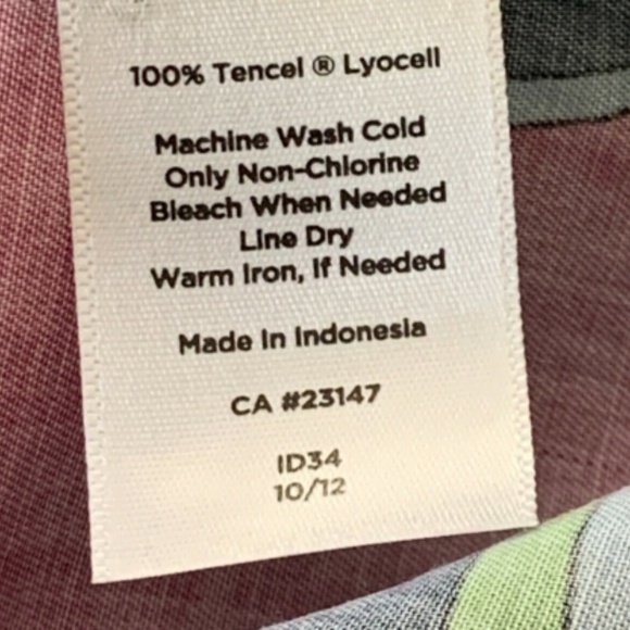 Talbots Colorful Floral BOHO Band Collar Single Button Blouse Sz 10 #247C - Picture 6 of 6